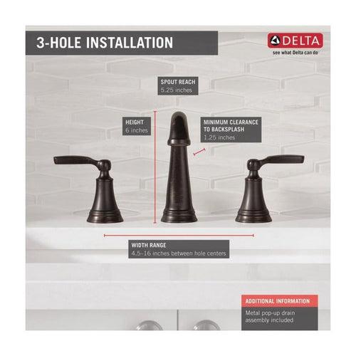 Woodhurst® Widespread Lavatory Faucet, ADA, 2 Handle, 3-Hole, 1.2 gpm, Venetian Bronze - fioqvzpmohbynf4wrxqm_x500.jpg