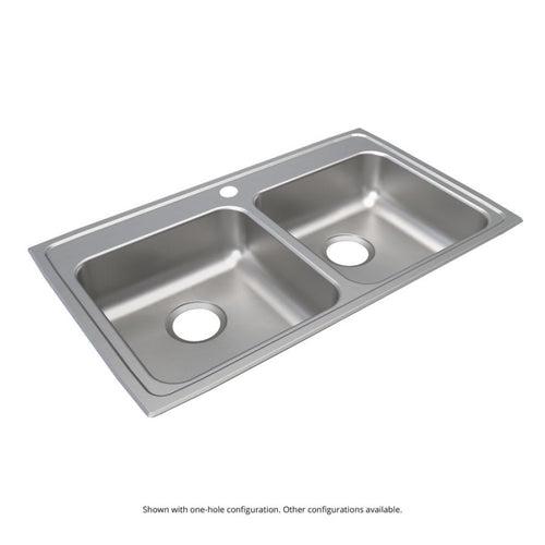 Lustertone™ Classic Double Bowl Kitchen Sink, Top Mount, ADA, 33 x 19-1/2 in, 6-3/8 in Bowl Depth, 3-Hole, 18 ga Lustrous Satin Steel, Stainless - fkvjxu2gx0cutku9sz7c_x500.jpg