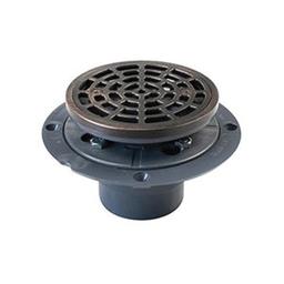 Shower Pan Drain, 2 in, Hub, 4-7/16 in, Grid, PVC Drain, Oil Rubbed Bronze - fn4ymrwmns0j8d9holpo_x500.jpg