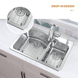 33 in. Drop-In 60/40 Double Bowl 18 Gauge Stainless Steel Kitchen Sink with Pull-Down Faucet - fpi0ifjwlierwsgiuhmj_x500.jpg