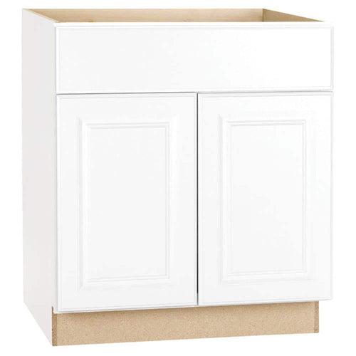 Hampton 30 in. W x 24 in. D x 34.5 in. H Assembled Base Kitchen Cabinet in Satin White with Drawer Glides - fucifkcxmaxdigvztllw_x500.jpg