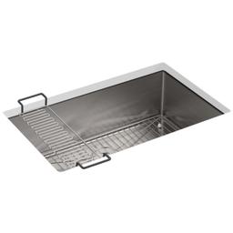 Strive 29" Single Basin Undermount 16-Gauge Stainless Steel Kitchen Sink with SilentShield with Basin Rack and Utility Shelf - fv306bffxw55cau82ir6_800x500@2x.jpg