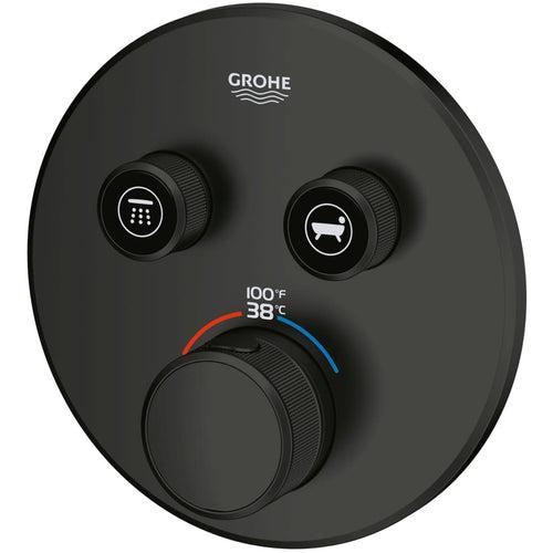 Grohtherm Dual Function Thermostatic Valve Trim Only with Triple Knob Handles and Volume Control - Less Rough In - fxqvj8oqbwmyfudyzxqi_x500.jpg