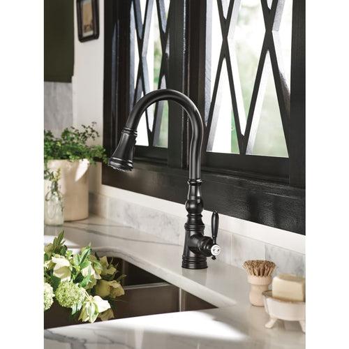 Weymouth 1.5 GPM Single Hole Pull Down Kitchen Faucet with Duralast Cartridge and Reflex, PowerBoost, and Duralock Technologies - fyhzhj5hyuwpowummvtg_x500.jpg