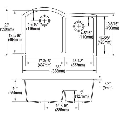 Classic® Double Bowl Kitchen Sink, Under Mount, 33 x 22 in, 10 in Bowl Depth, Quartz, Black - g3padsvk3cukkuofppph_x500.jpg