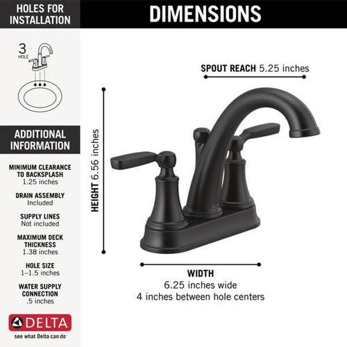 Woodhurst® Centerset Lavatory Faucet, ADA, 2 Handle, 3-Hole, 1.2 gpm, Matte Black - gcyiinpwq9z0zmvvmwdl_x500.jpg