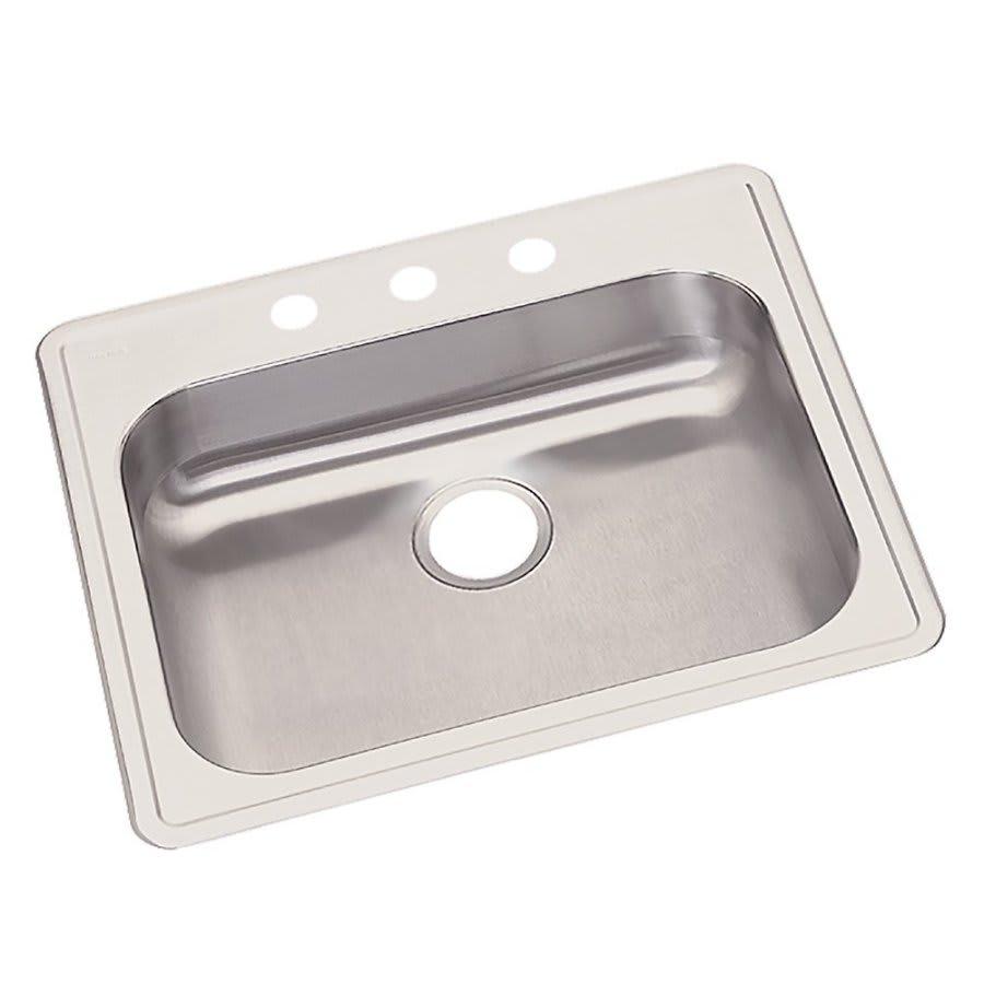 Dayton® Single Bowl Kitchen Sink, Top Mount, ADA, 25 x 21-1/4 in, 5-1/4 in Bowl Depth, 3-Hole, 22 ga Brushed Satin Steel, Stainless - gdphffezvjxvzjieinyx_800x500@2x.jpg