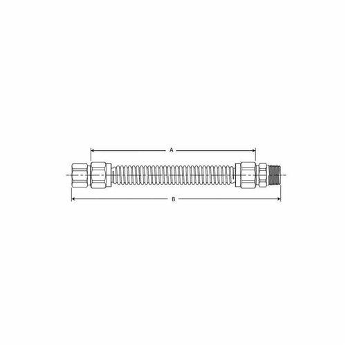 Gas Flex, 3/4 in ID, 3/4 in, FNPT x MNPT, 18 in L - ggd8rxk8hzf5dxjedwsg_x500.jpg