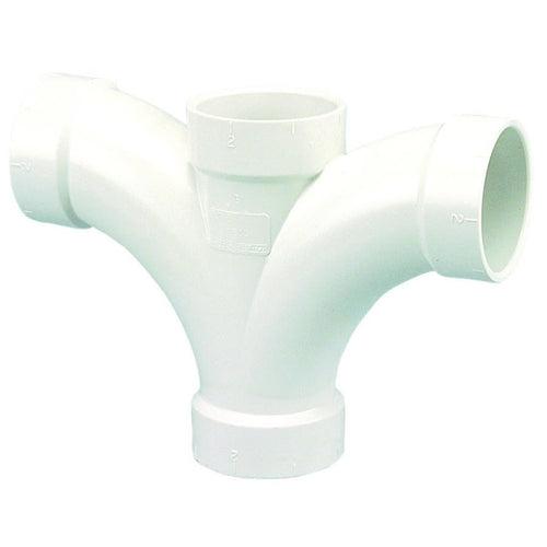 Double Fixture Tee, 2 x 1-1/2 x 1-1/2 x 1-1/2 in, Hub, DWV, PVC - gjvwrzwizcv7emnkdx6i_x500.jpg