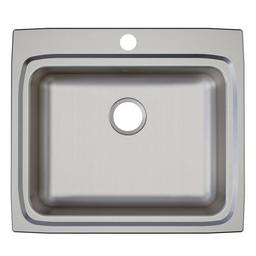 Lustertone™ Classic Single Bowl Kitchen Sink, Top Mount, ADA, 25 x 22 in, 5-1/8 in Bowl Depth, 1-Hole, 18 ga Lustrous Satin Steel, Stainless - grm1ebdnxoiqm1tyd1qb_x500.jpg