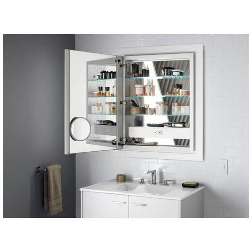 Verdera 24" x 30" Lighted Single Door Medicine Cabinet with Three Shelves, Built-in Outlets and Flip Out Magnifying Mirror - CA Title 24 Compliant - grrtn6aa78jahlcb1qlt_x500.jpg