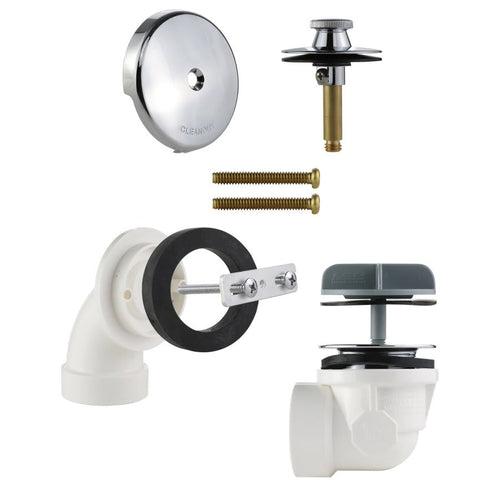 Bath Drain Half Kit, Lift & Turn, PVC, Polished Chrome - gvlf3oi5hgnutvfz3ou6_x500.jpg