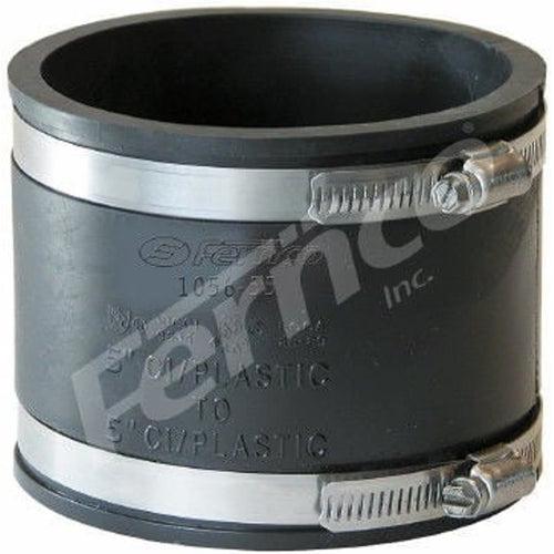 Transition Coupling, 5 in, Cast Iron/Plastic x Cast Iron/Plastic, Flexible PVC - gyddyvukq2fchjdbilit_x500.jpg