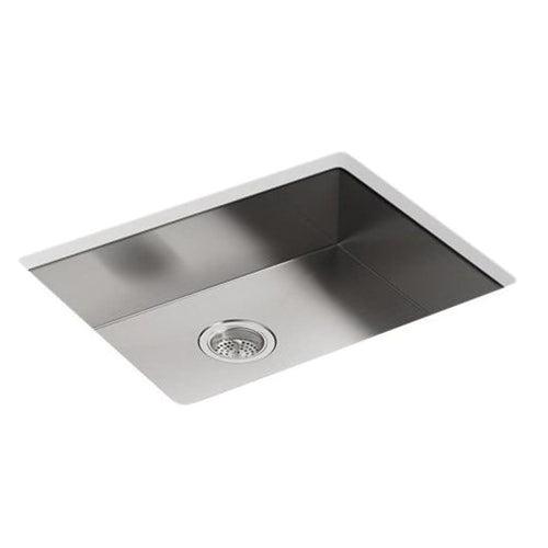 Vault™ Single Bowl Kitchen Sink, Top/Under Mount, ADA, 25 x 22 in, 6-5/16 in Bowl Depth, 4-Hole, 18 ga Satin Steel, Stainless - gzivppiondwzwjmui77h_x500.jpg