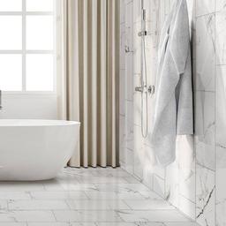 Carrara 12 in. x 24 in. Polished Porcelain Stone Look Floor and Wall Tile (16 sq. ft./Case) - hcixt2vvbtwibgrc5x3n_x500.jpg