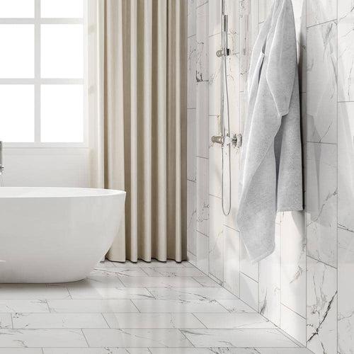 Carrara 12 in. x 24 in. Polished Porcelain Stone Look Floor and Wall Tile (16 sq. ft./Case) - hcixt2vvbtwibgrc5x3n_x500.jpg