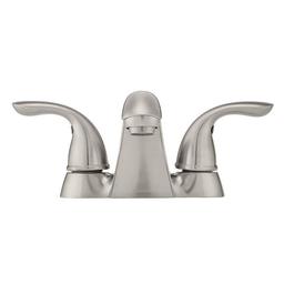 Builders 4 in. Centerset Double Handle Low-Arc Bathroom Faucet in Brushed Nickel - hhsjao4ncequpy6pgocb_x500.jpg