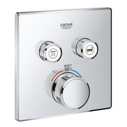 Grohtherm Two Function Thermostatic Valve Trim Only with Triple Knob / Push Button Handles, Integrated Diverter, and Volume Control - Less Rough In - himradhx7bwzwymihjxo_800x500@2x.jpg