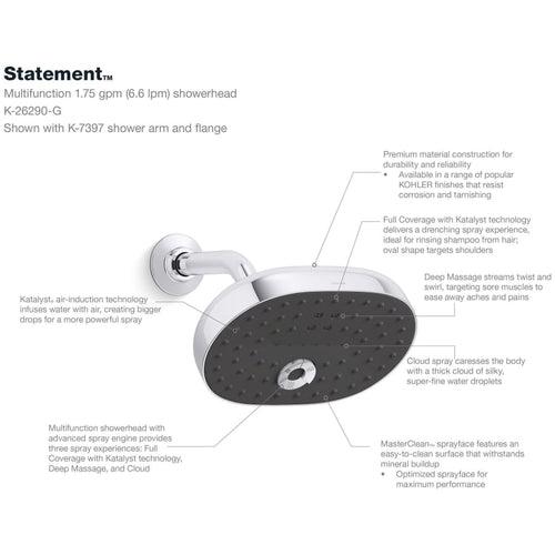 Statement 1.75 GPM Multi Function Shower Head with MasterClean Sprayface and Katalyst Air Induction Technology - hioucoaxwlrhnqjagndj_x500.jpg