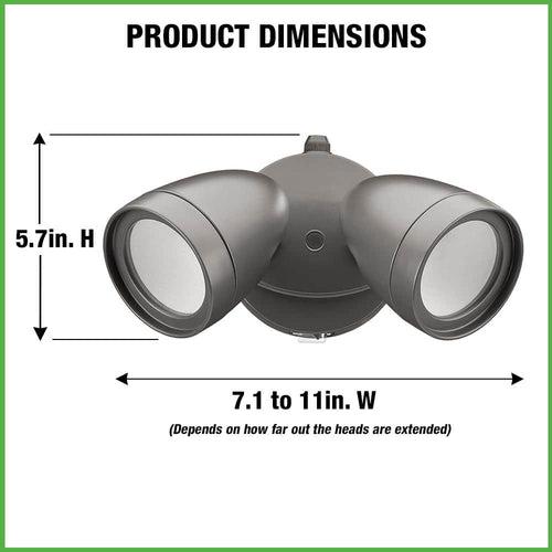Dusk to Dawn Sensor Bronze Exterior Outdoor Twin Head LED Flood Light Security 1200 to 2400 Lumens 4000K Wet Rated - hjljdgim3fmlgbbskisa_x500.jpg