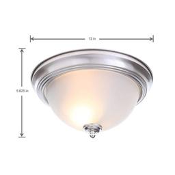 13 in. 2-Light Brushed Nickel Flush Mount with Frosted Glass Shade (2-Pack) - hk2llnkaduajfcegab6j_x500.jpg