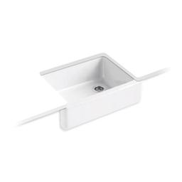 Whitehaven® Self-Trimming® Single Bowl Kitchen Sink, Apron Mount, 29-11/16 x 21-9/16 in, 9 in Bowl Depth, Cast Iron, White - hls9gis16b5un6zaunws_800x500@2x.jpg