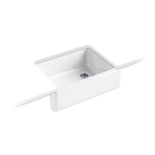 Whitehaven® Self-Trimming® Single Bowl Kitchen Sink, Apron Mount, 29-11/16 x 21-9/16 in, 9 in Bowl Depth, Cast Iron, White - hls9gis16b5un6zaunws_x500.jpg