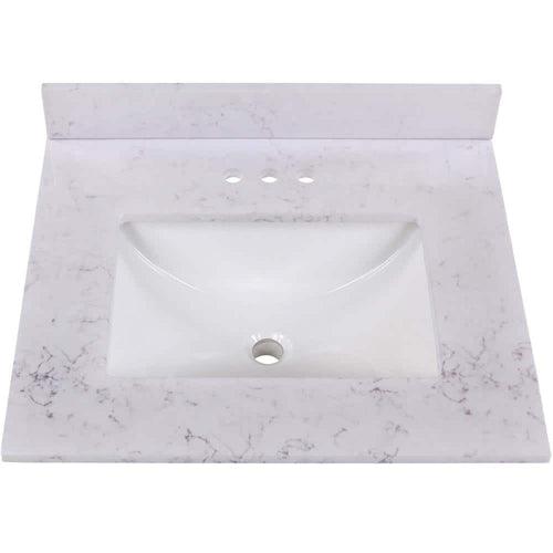 25 in. W x 22 in. D Cultured Marble White Rectangular Single Sink Vanity Top in Pulsar - hmmkkuf5qkdjqqiryu4v_x500.jpg