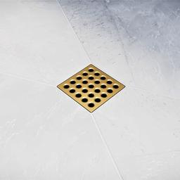 Pro Drain Cover, 3.75 in L x 3.75 in W, Stainless Clad/ Polycarbonate, Champagne Gold - hqfkb8q63t8yf1wumvlv_x500.jpg