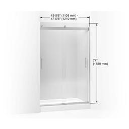 Levity 74" High x 47-5/8" Wide Bypass Semi Frameless Shower Door with Clear Glass - hqnhpfuddoukaigaceyo_x500.jpg