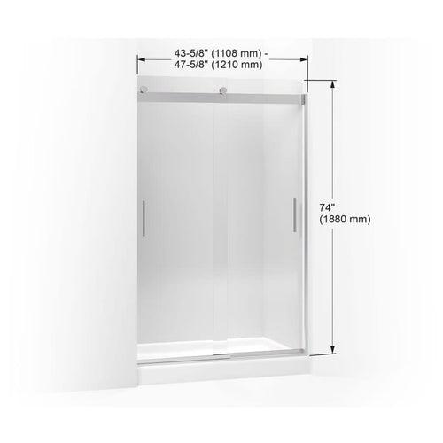 Levity 74" High x 47-5/8" Wide Bypass Semi Frameless Shower Door with Clear Glass - hqnhpfuddoukaigaceyo_x500.jpg