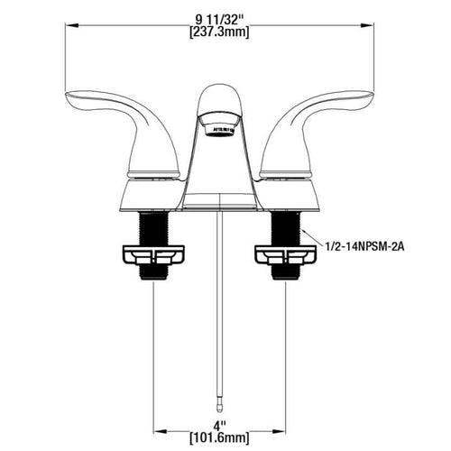 Builders 4 in. Centerset Double Handle Low-Arc Bathroom Faucet in Brushed Nickel - hs9tpsfo5qfmyb0uendw_x500.jpg