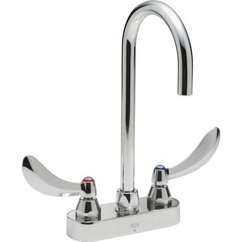 Double Handle 1 GPM Ceramic Disc Bathroom Faucet with Blade Handles and 10-1/2" Smooth End Gooseneck Spout from the Commercial Series - huh6ykwmpax6e2lei6fx_x500.jpg