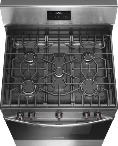 Frigidaire 30 in. 5 Burner Freestanding Gas Range in Stainless Steel - hvttdefqdi8em0nj282u_x500.jpg