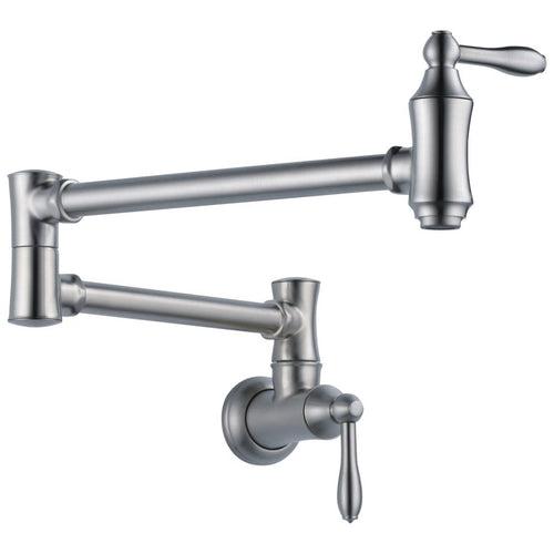 Pot Filler Faucet, Wall Mount, ADA, 2 Lever Handle, 1-Hole, Arctic Stainless - i78ozlzodpodpcx9mbdc_x500.jpg