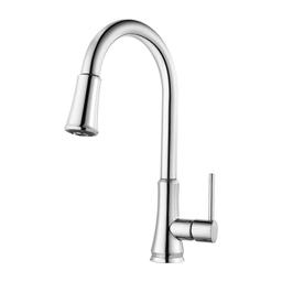 Pfirst Series™ Kitchen Faucet, Deck Mount, ADA, 1 Lever Handle, 1 or 3-Hole, Polished Chrome - ipz849188wzqf1hcfbrn_800x500@2x.jpg