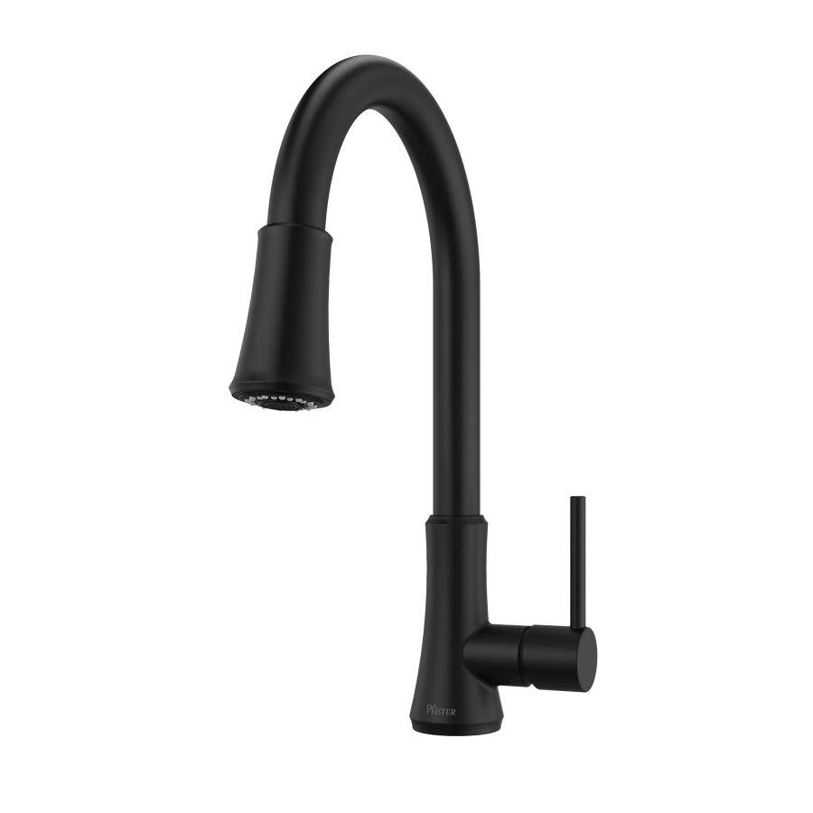 Pfirst Series™ Kitchen Faucet, Deck Mount, 1 Lever Handle, 1 or 3-Hole, Matte Black - iqmzeiesihgpev5bvmh8_800x500@2x.jpg