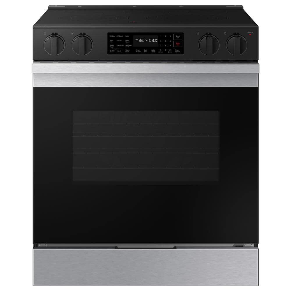 Bespoke 30 in. 6.3 cu.ft. 5 Burner Element Smart Slide-In Electric Range w/ AirFry & Safety Knobs in Stainless Steel - ivxng6teevcqsvc2xae7_800x500@2x.jpg