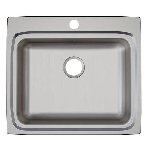 Lustertone™ Classic Single Bowl Kitchen Sink, Top Mount, ADA, 25 x 22 in, 6-1/8 in Bowl Depth, 3-Hole, 18 ga Lustrous Satin Steel, Stainless - iwcq0kjaw6anwu4hcxh6_x500.jpg