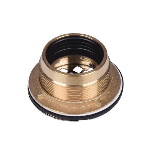 2 in Brass No-Caulk Shower Drain with Round Stainless Steel Strainer - iybeavqh7ehpcqqzic5v_x500.jpg