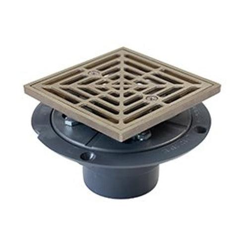 Shower Pan Drain, 2 in, Hub, 4-1/2 in, Grid, PVC Drain, Nickel Bronze - j3gb5yj76lh5hmlgyqrp_x500.jpg