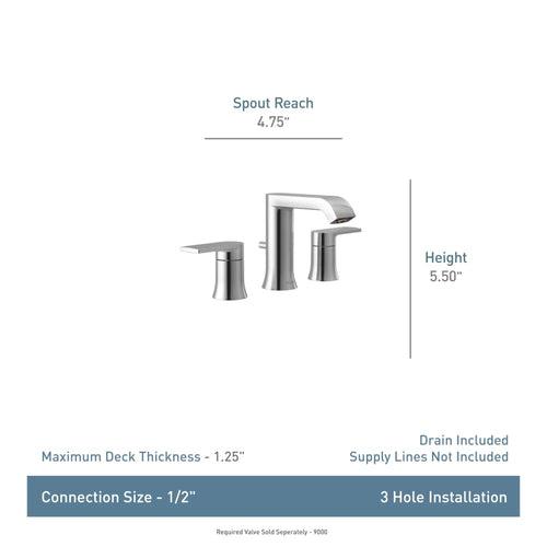 Genta LX 1.2 GPM Widespread Bathroom Faucet with Pop-Up Drain Trim - Less Valve - j7tuoc9t6ji1adzttuh8_x500.jpg