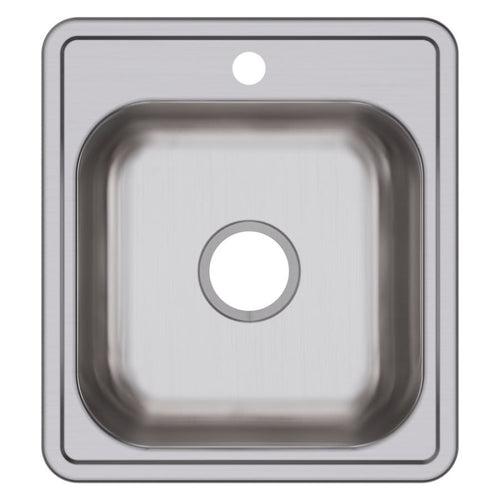 Dayton® Single Bowl Bar Sink, Top Mount, ADA, 19 17 x 19 in, 6 in Bowl Depth, 1-Hole, 22 ga Satin Steel, Stainless - j8fdelaray5e7ixbbxbm_x500.jpg