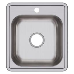 Dayton® Single Bowl Bar Sink, Top Mount, ADA, 19 17 x 19 in, 6 in Bowl Depth, 1-Hole, 22 ga Satin Steel, Stainless - j8fdelaray5e7ixbbxbm_x500.jpg