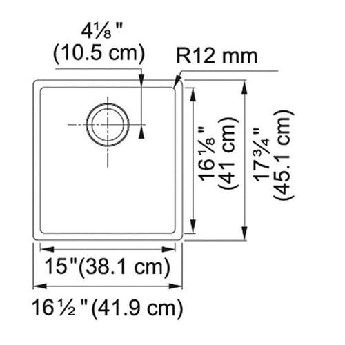 Cube Single Bowl Bar Sink, Under Mount, 16-1/2 x 17-3/4 in, 9 in Bowl Depth, 18 ga Satin Steel, Stainless - j95rvmb7ki0vhc7bkup1_x500.jpg