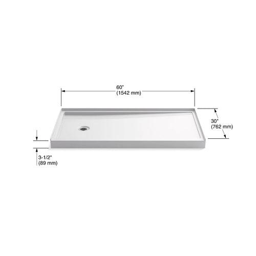 Rely 60" x 30" Rectangular Shower Base with Single Threshold and Left Drain - j9yzdjgcfwwrvdb1ug3s_x500.jpg