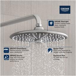 Grohtherm Euphoria 260 1.8 GPM Multi Function Shower Head with EcoJoy, DreamSpray, and SpeedClean - jjj0grlnoje0xrj4pqg0_x500.jpg