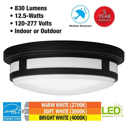 11 in. Round Black Indoor Outdoor LED Flush Mount Ceiling Light Adjustable CCT 830 Lumens Wet Rated Front or Side Door - jpyztiq1duwbnme37iqq_x500.jpg