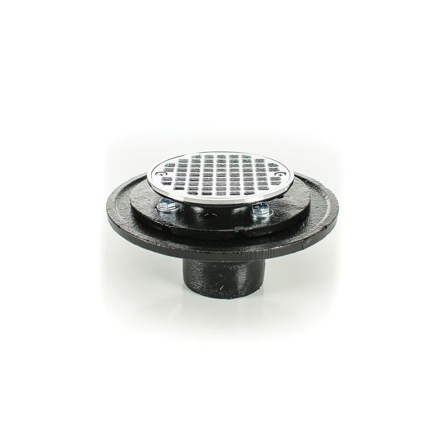 Round Shower and Floor Drain, 2 in, No Hub, Cast Iron Drain, Polished Chrome - ju0tb2ue0wf9gpwdvtaa_800x500@2x.jpg