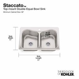 Staccato 33" Double Basin Top-Mount 18-Gauge Stainless Steel Kitchen Sink with SilentShield - juvl0o0vpcwi7ht58bfn_x500.jpg